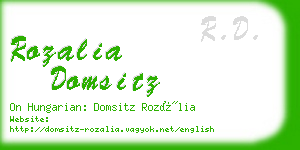 rozalia domsitz business card